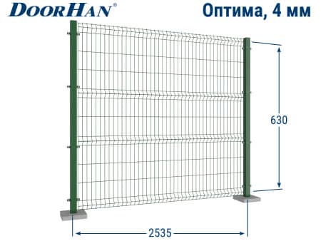 Купить 3D заборную секцию ДорХан 2535×630 мм в Липецке от 1122 руб.